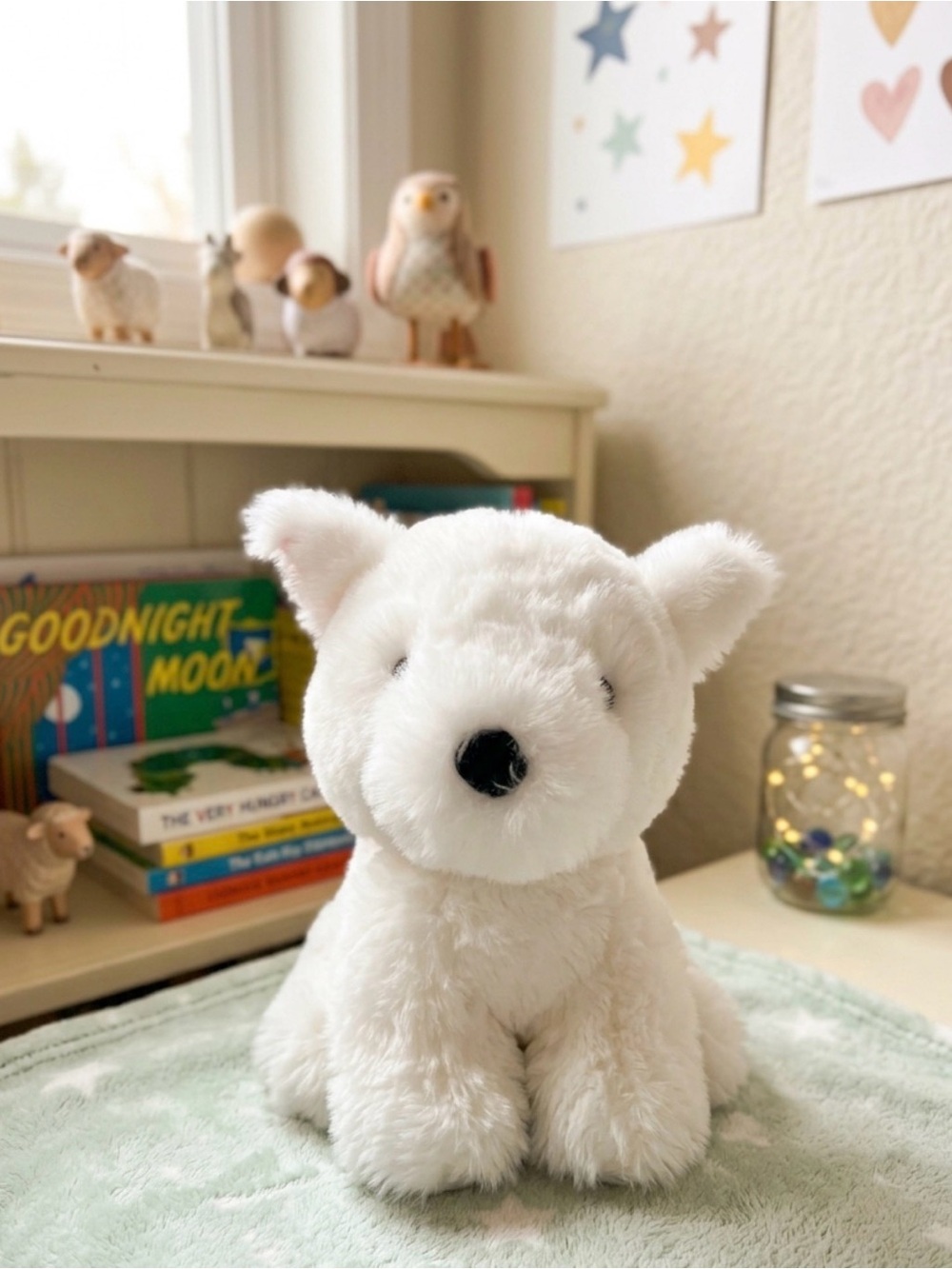 🐶 Plush White Dog Stuffed Animal - Softest Cuddly Puppy 🐶